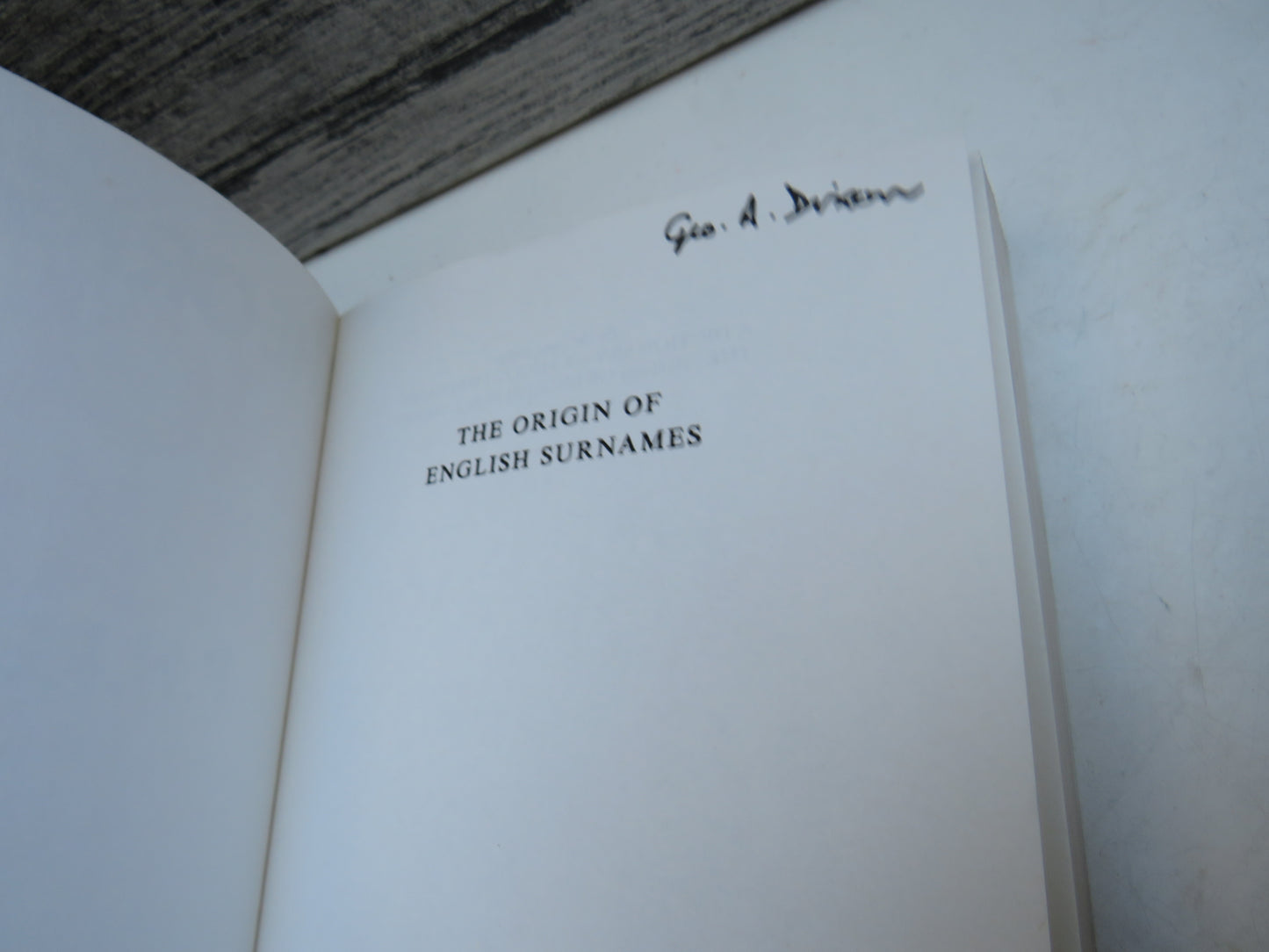The Origin of English Surnames By P.H. Reaney 1991