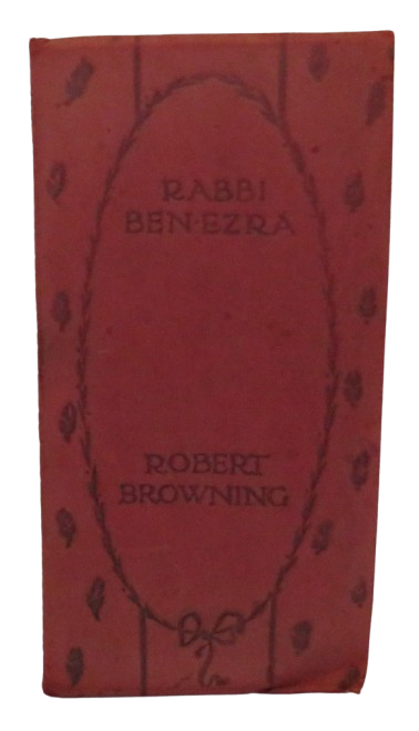 Rabbi Ben.Ezra By Robert Browning 1910 book front cover