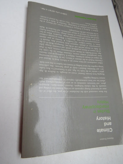 Climate and History Studies In Interdisciplinary History 1981