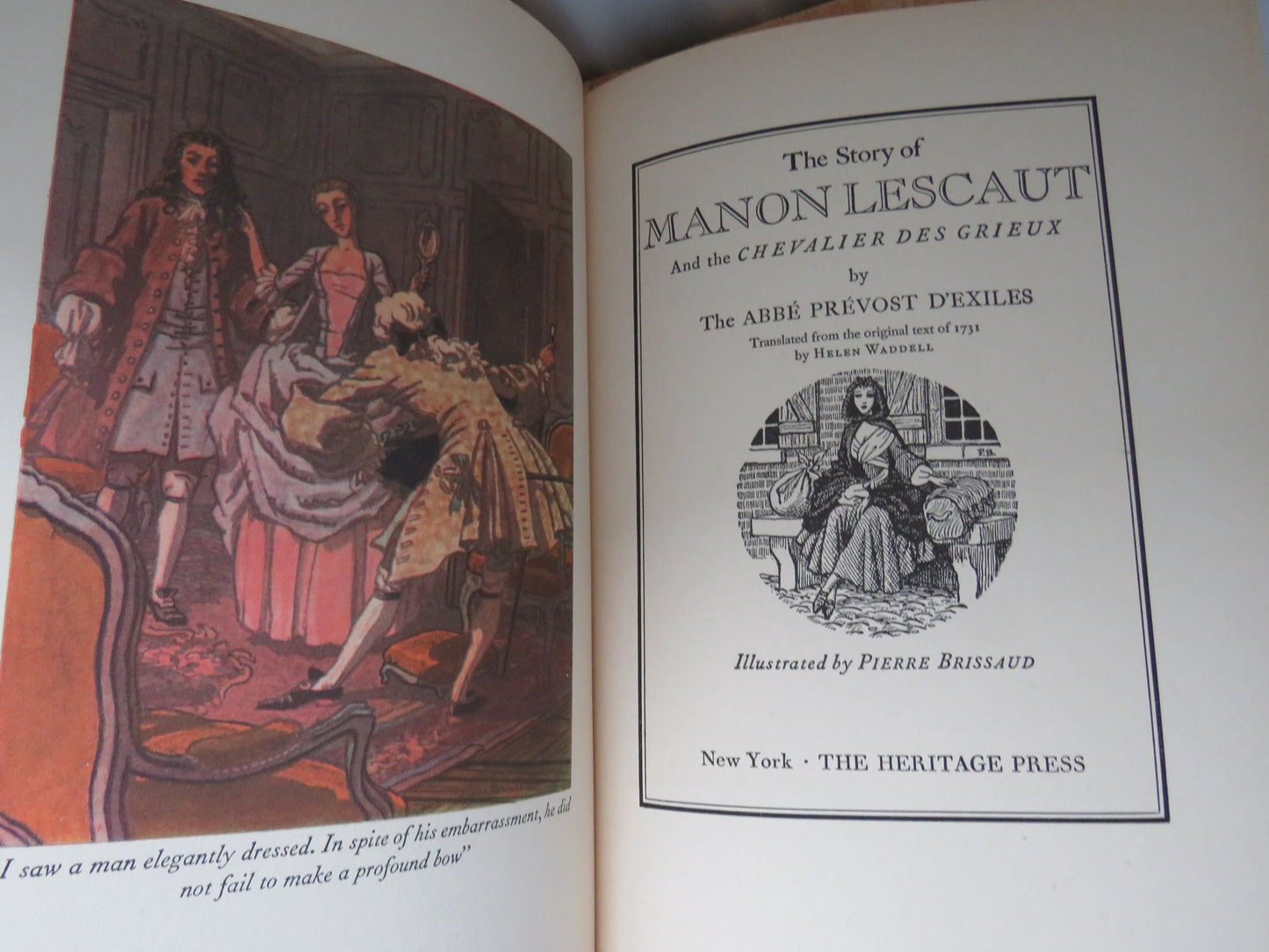 The Story of Manon Lescaut and the Chevalier Des Grieux By The Abbe Prevost D'Exiles 1935