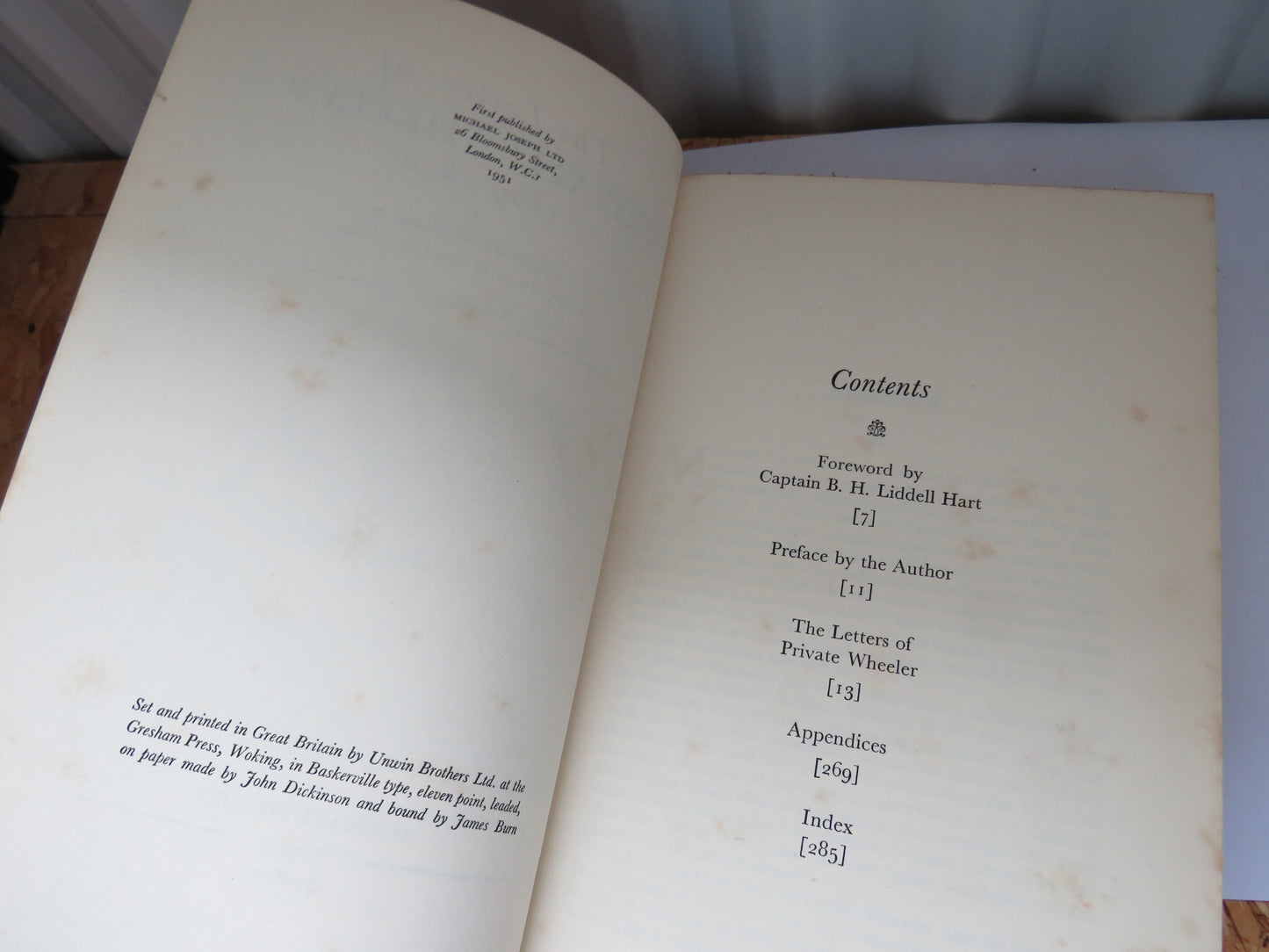 The Letters of Private Wheeler 1809-1828 Edited and With A Foreword By Captain B. H. Liddell Hart 1951 1st Edition