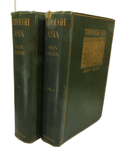 Through Asia By Sven Hedin 1898 Vol I & II book front cover