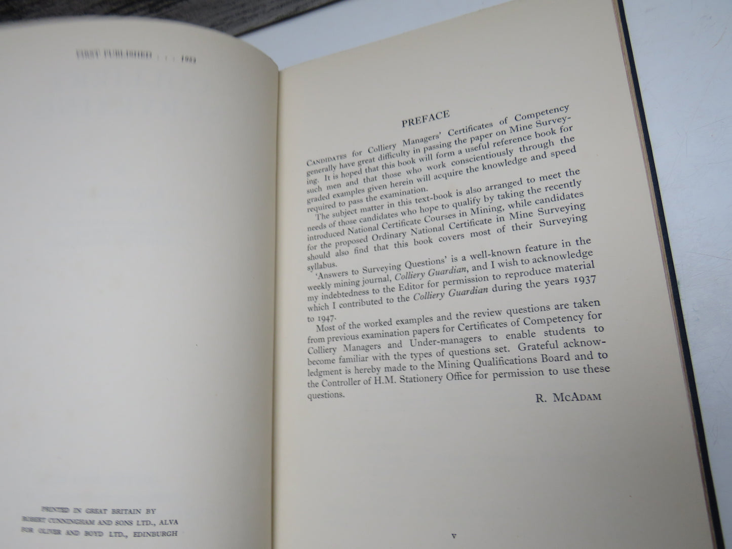 Colliery Surveying By R. McAdam 1953