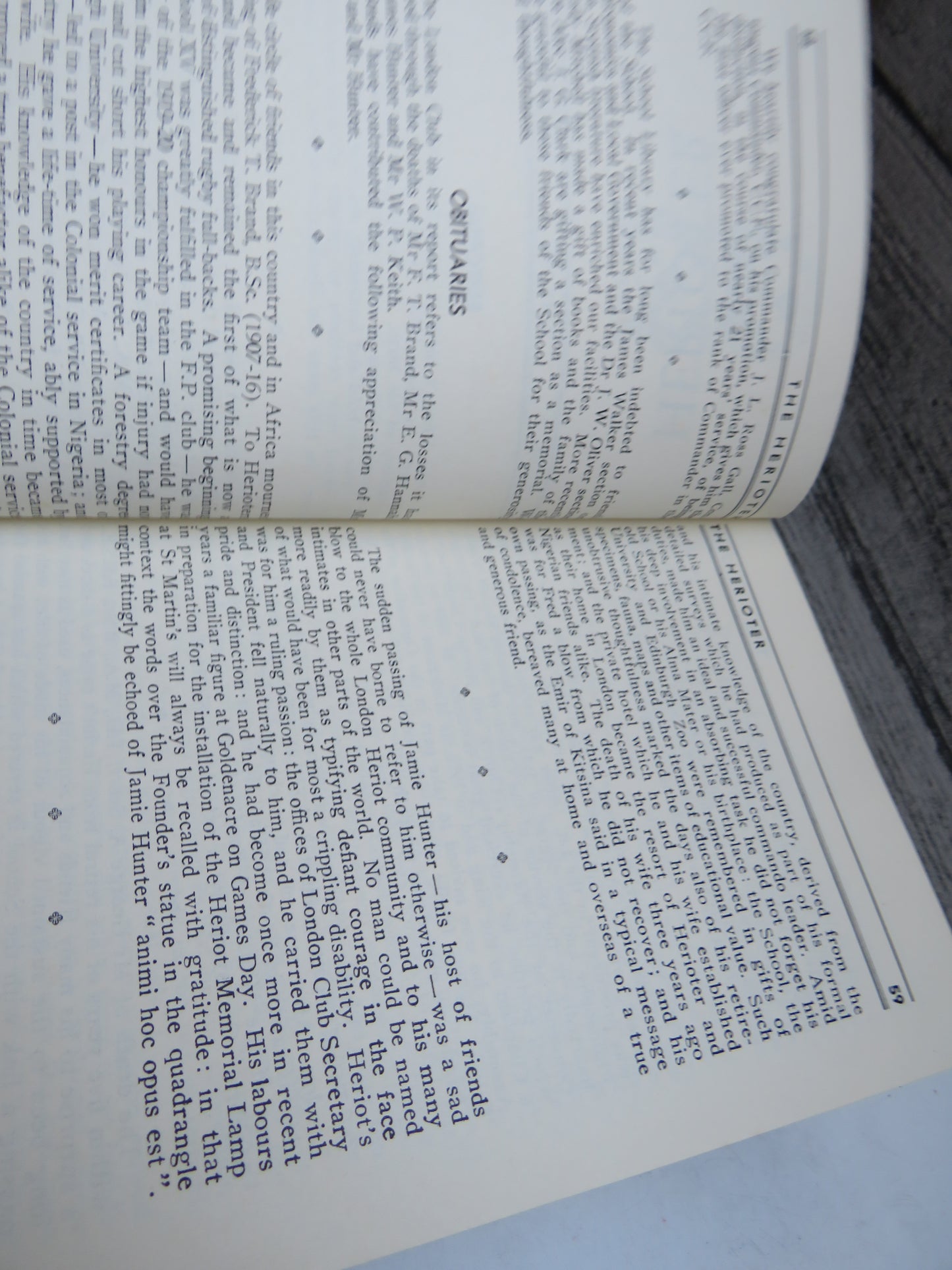 The Herioter Vol. LVII No 2 1963, Vol. LVIII, No 1, LIX No. 1 1964, Vol LX No 1 1965, Vol LXI No 1966, Vol LXI No 2 1967, Vol LXII No I 1967, Vol LXII No 2 1968, LXIII No 1 1968, Vol LXIII No 2 1969, Vol LXIV No 1 1969