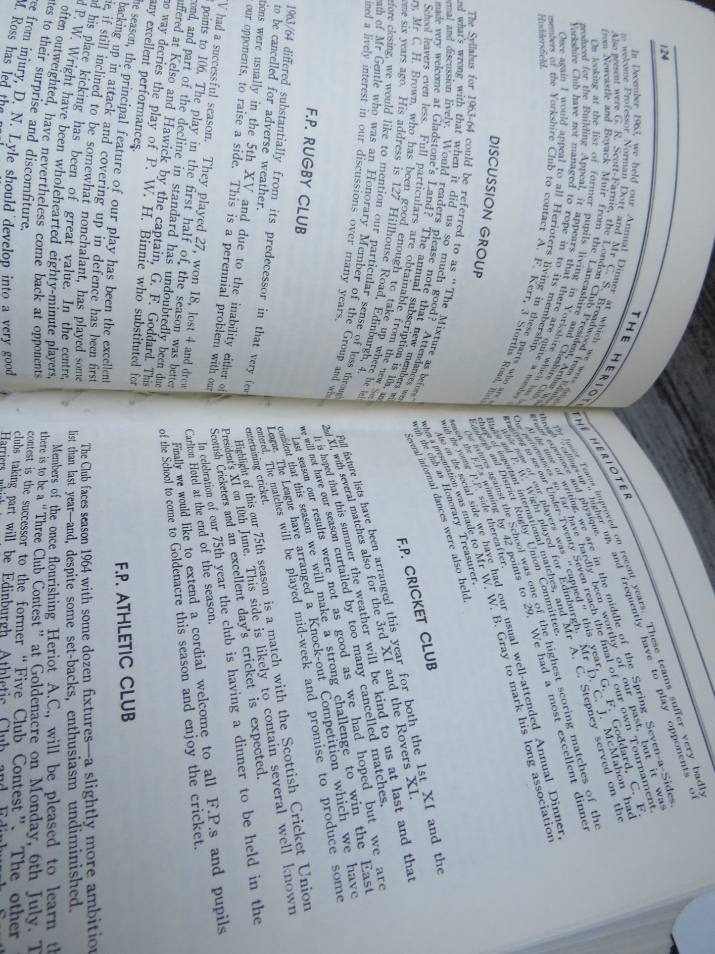 The Herioter Vol. LVII No 2 1963, Vol. LVIII, No 1, LIX No. 1 1964, Vol LX No 1 1965, Vol LXI No 1966, Vol LXI No 2 1967, Vol LXII No I 1967, Vol LXII No 2 1968, LXIII No 1 1968, Vol LXIII No 2 1969, Vol LXIV No 1 1969