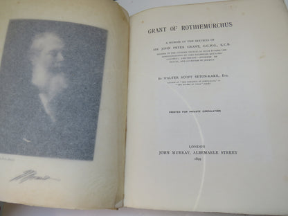 Grant of Rothiemurchus A Memoir of the Services of Sir John Peter Grant By Walter Scott Seton-Karr 1 book image 4
