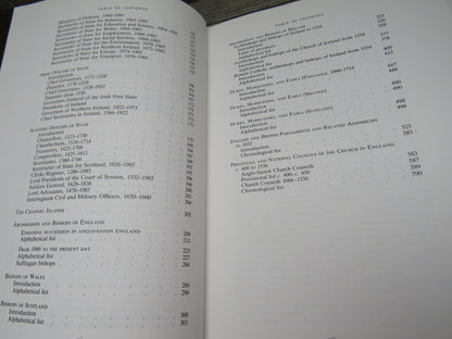 Handbook of British Chronology 1986