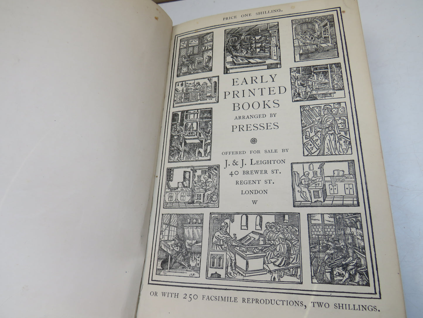 Early Printed Books Arranged By Presses Offered For Sale By J. & J. Leighton