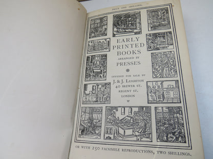 Early Printed Books Arranged By Presses Offered For Sale By J. & J. Leighton book image 3