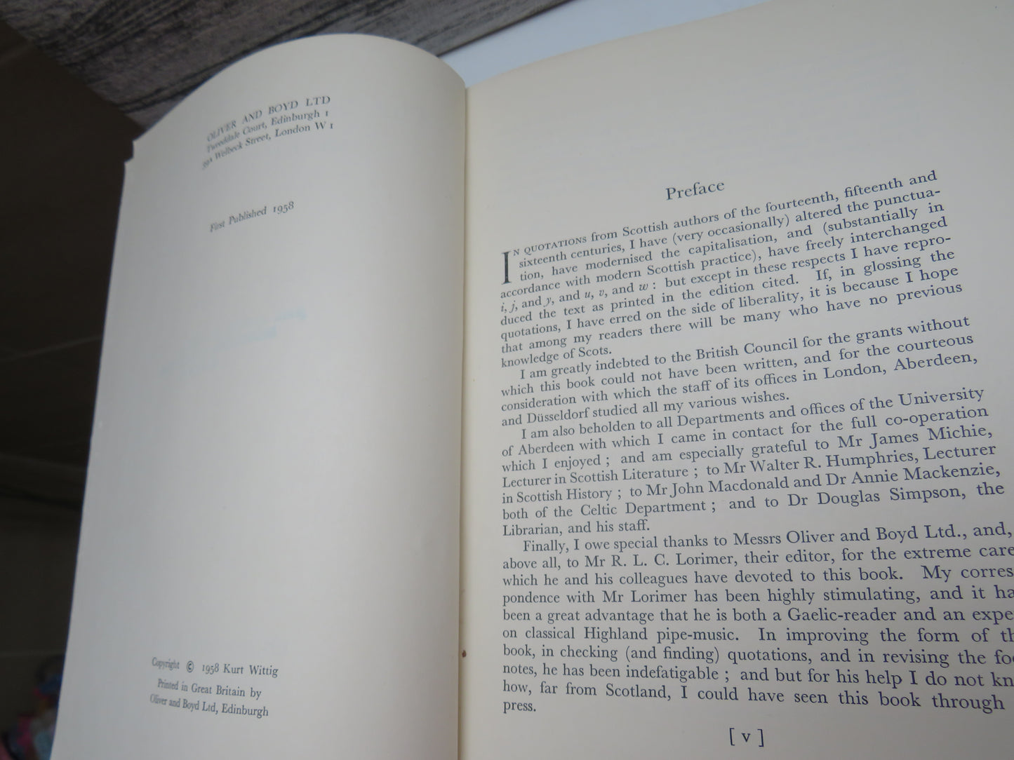 The Scottish Tradition In Literature By Kurt Wittig 1958