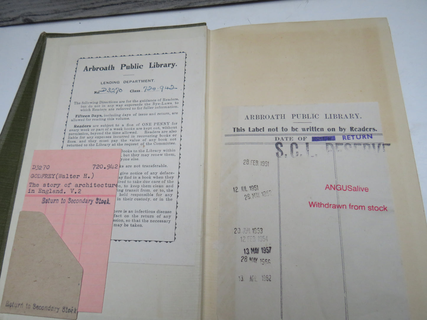 The Story of Architecture In England By Walter H. Godfrey Part I & II 1928