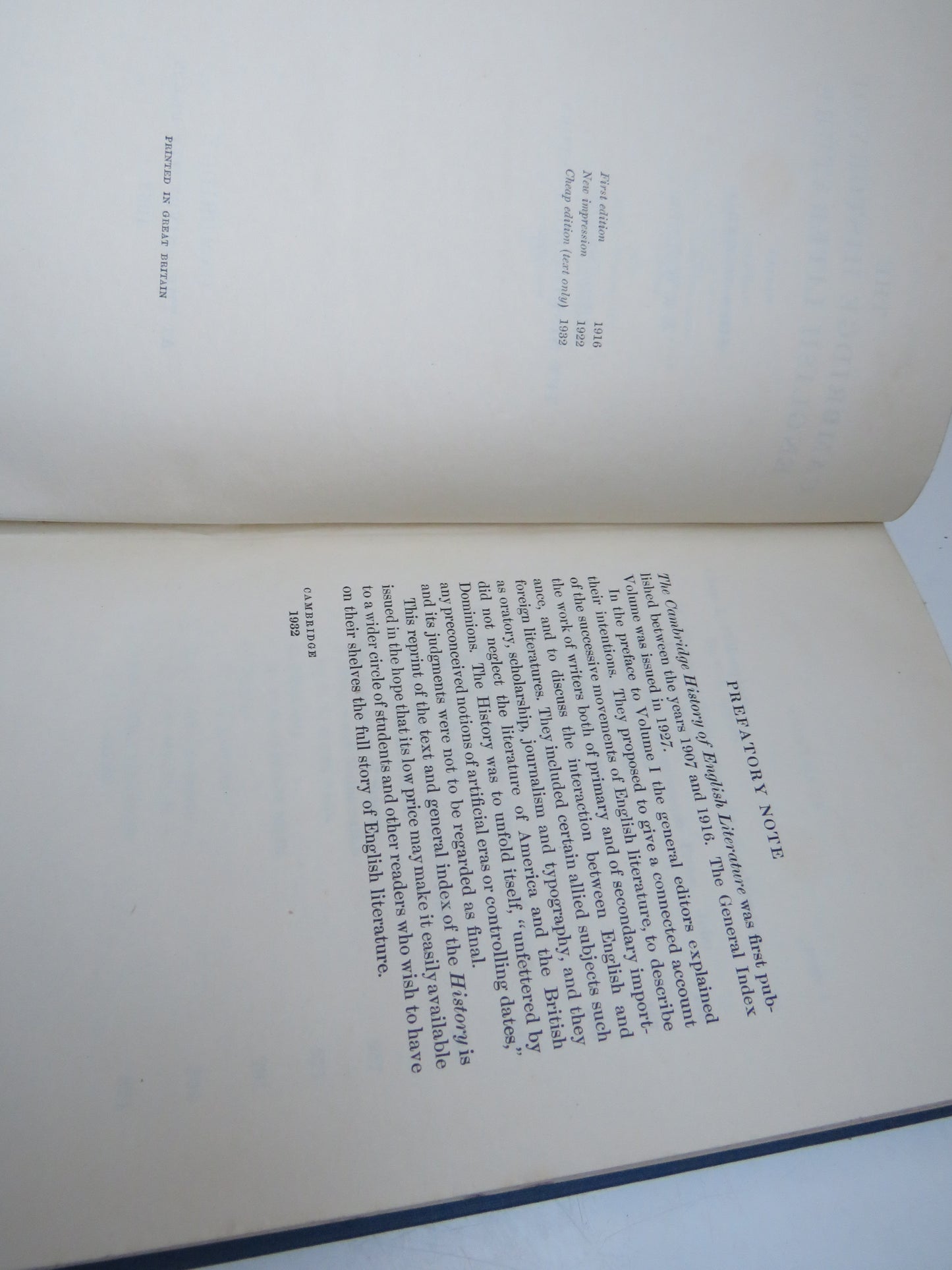 The Cambridge History of English Literature Edited By Sira A. W. Ward and A. R. Waller Volume XIV The Nineteenth Century III 1932