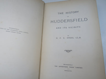 The History of Huddersfield and Its Vicinity By D. F. E. Sykes 1898 book image 3