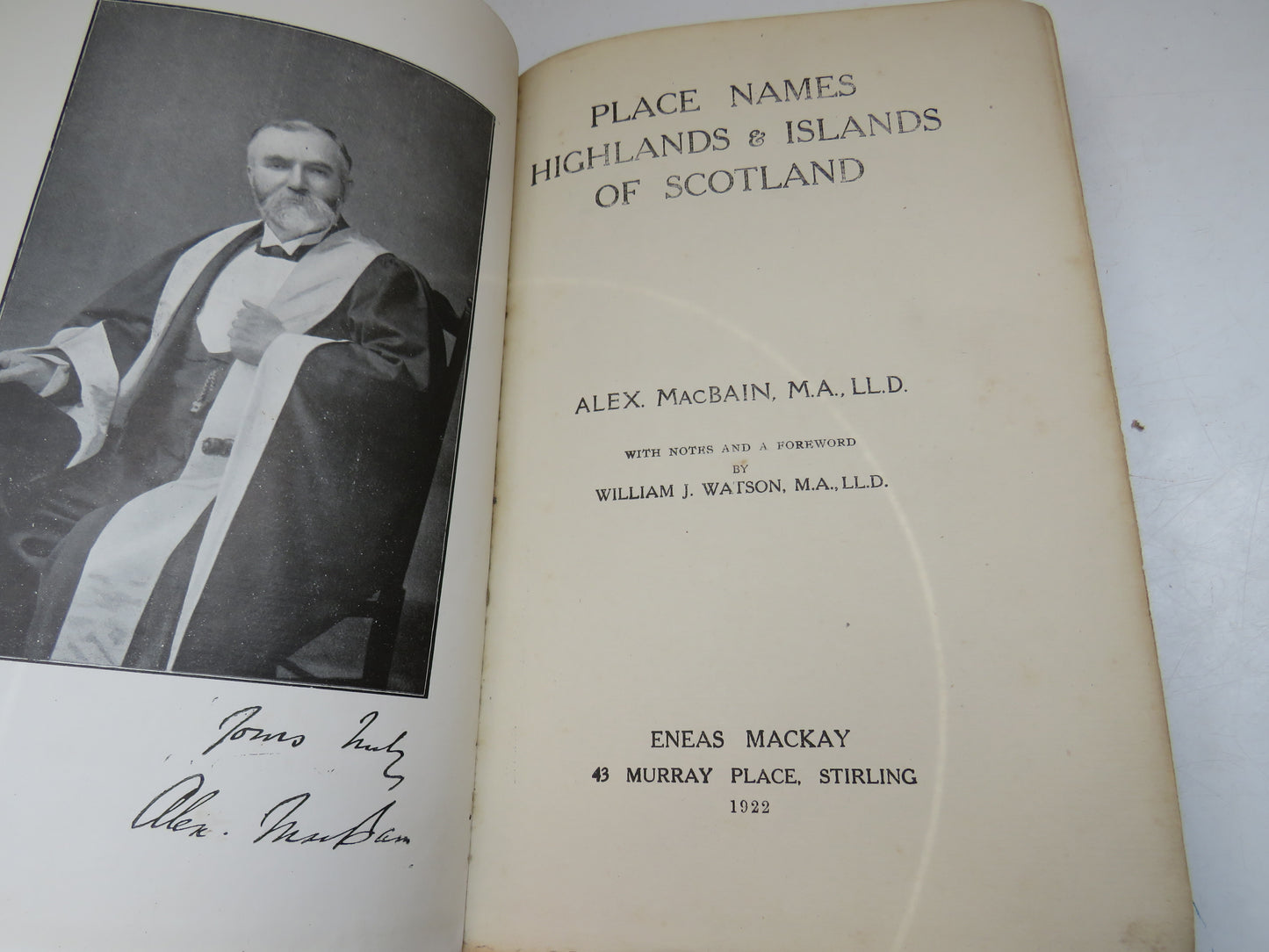 Place Names Highlands & Islands of Scotland By Alex MacBain 1922