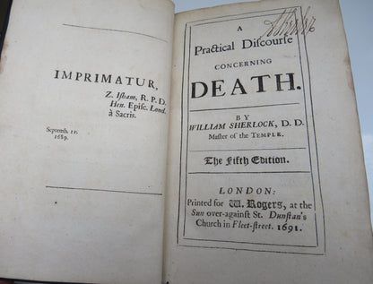 A Practical Discourse Concerning Death by William Sherlock D. D. Master of the Temple, 1691 book image 3