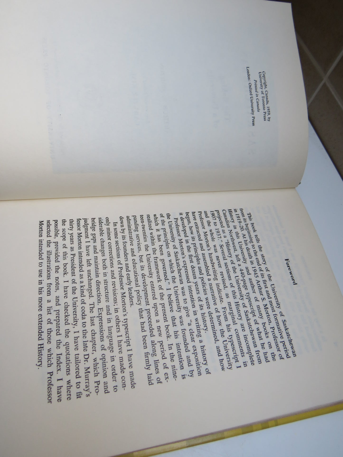 Saskatchewan The Making Of A University By Arthur S. Morton 1959 Vintage Book