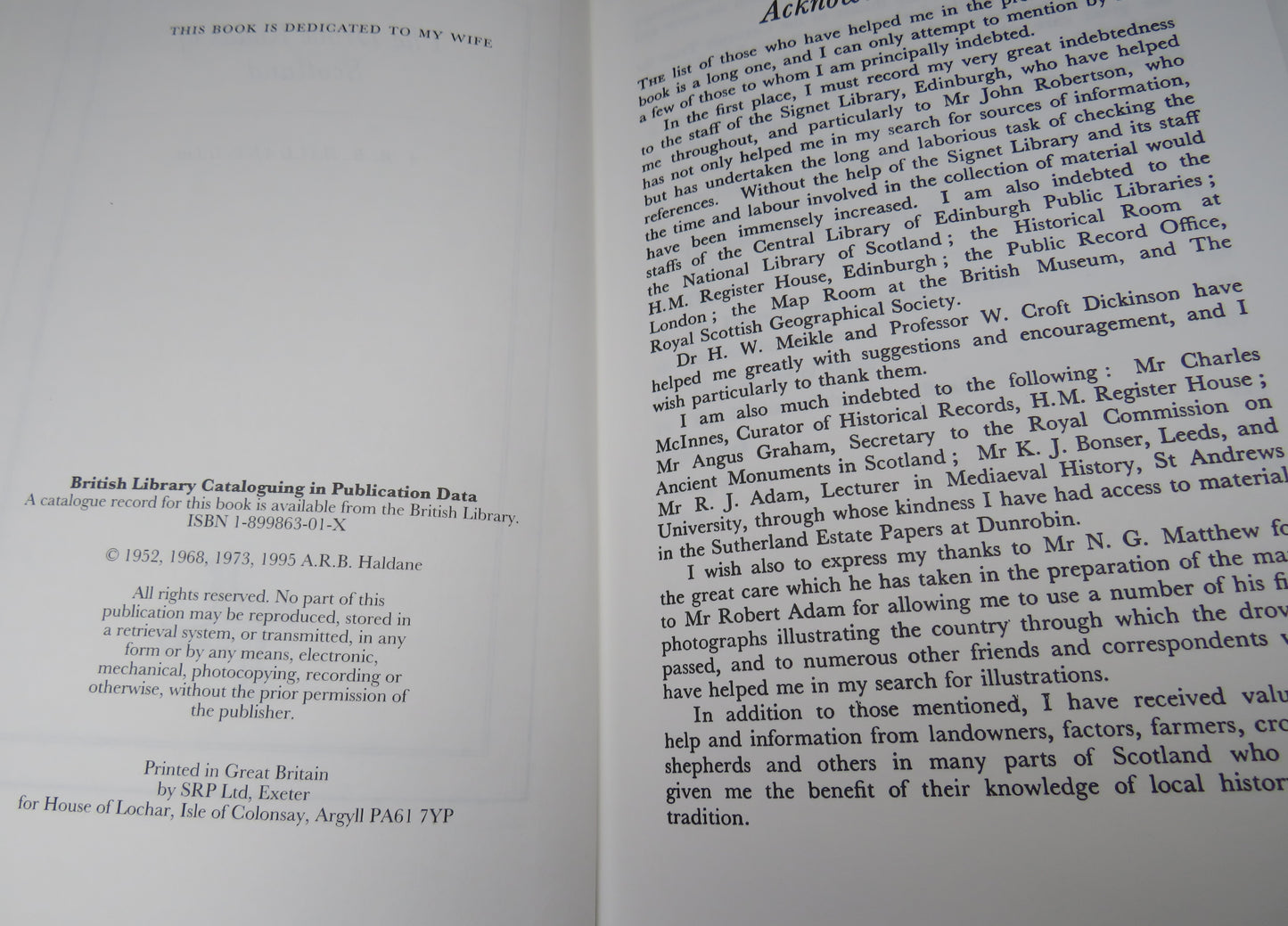 The Drove Roads of Scotland by A. R. B. Haldane, 1995