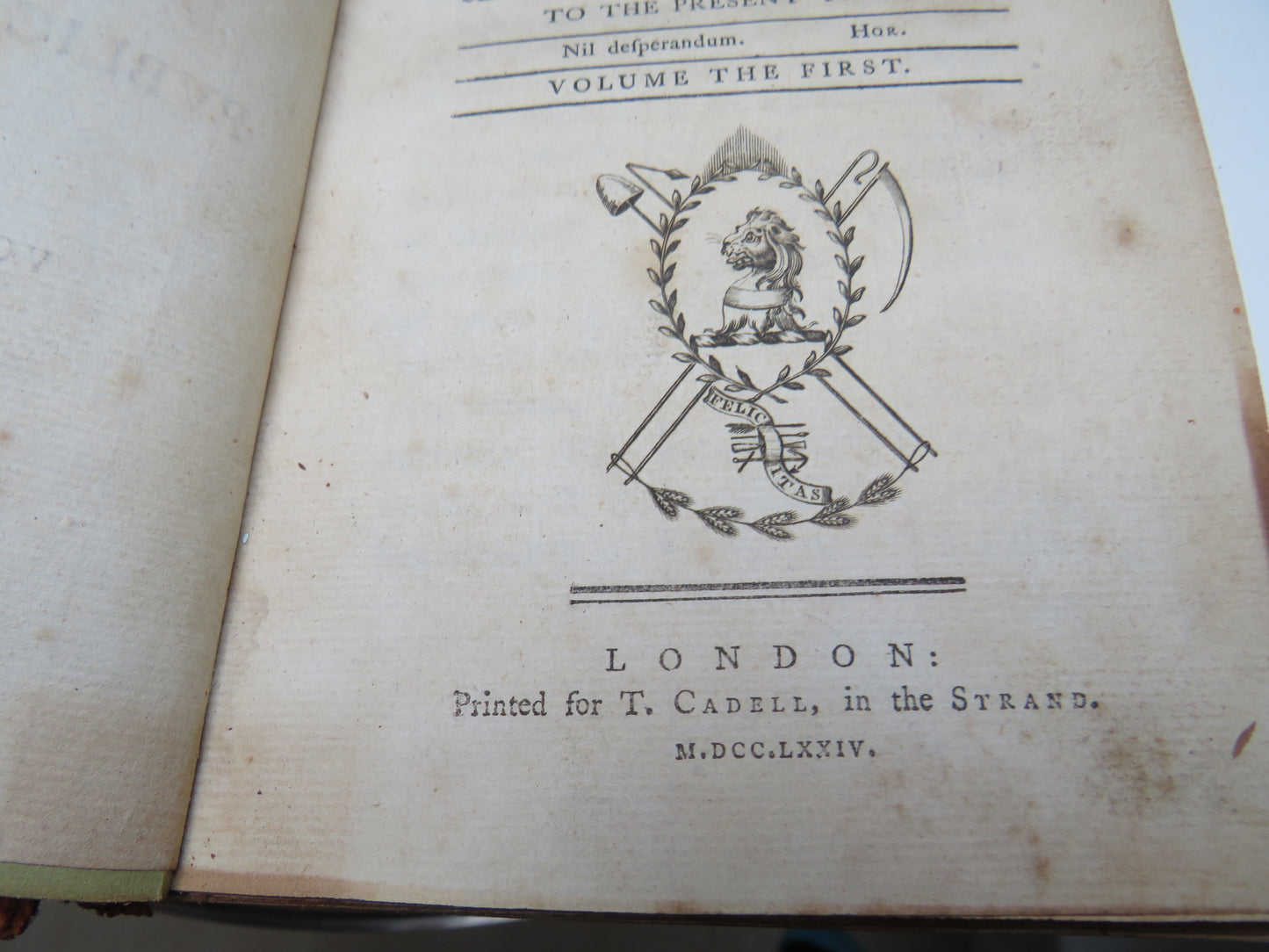 An Essay On Public Happiness Investigating The State of Human Nature Under Each of Its Particular Appearances Through Several Periods of History To The Present Times 1774