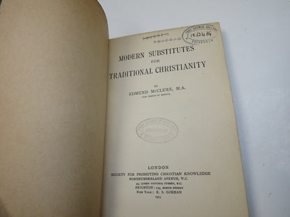 Modern Substitutes For Traditional Christianity By Edmund McClure 1913 book image 3