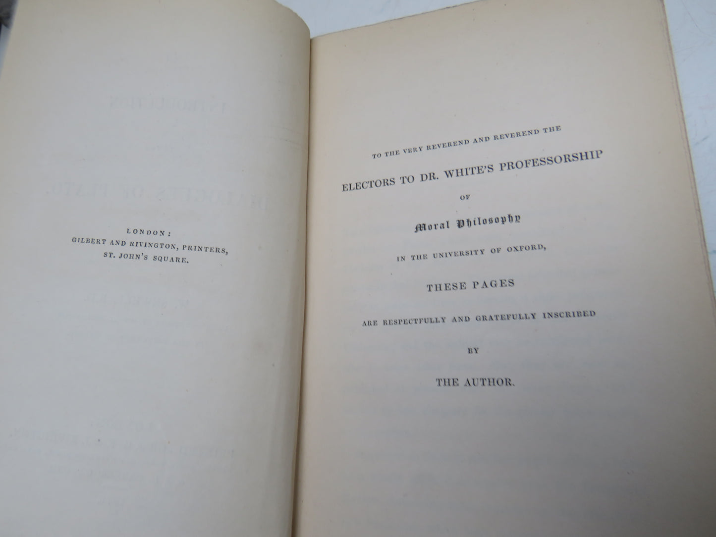 An Introduction To The Dialogues of Plato By W. Sewell 1841