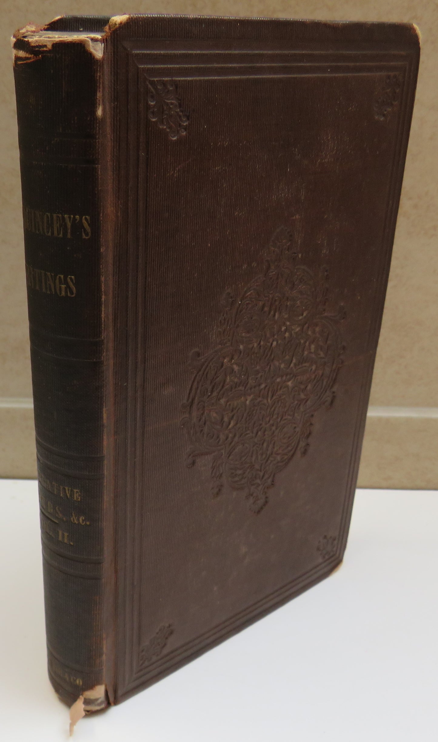 Narrative and Miscellaneous Papers By Thomas De Quincey Vol II 1854