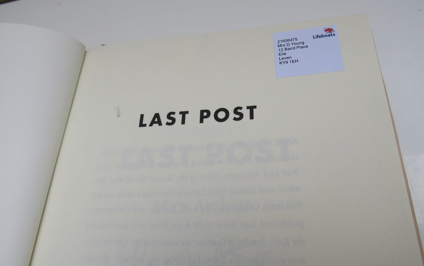 Last Post by Max Arthur, 2005, Author Signed