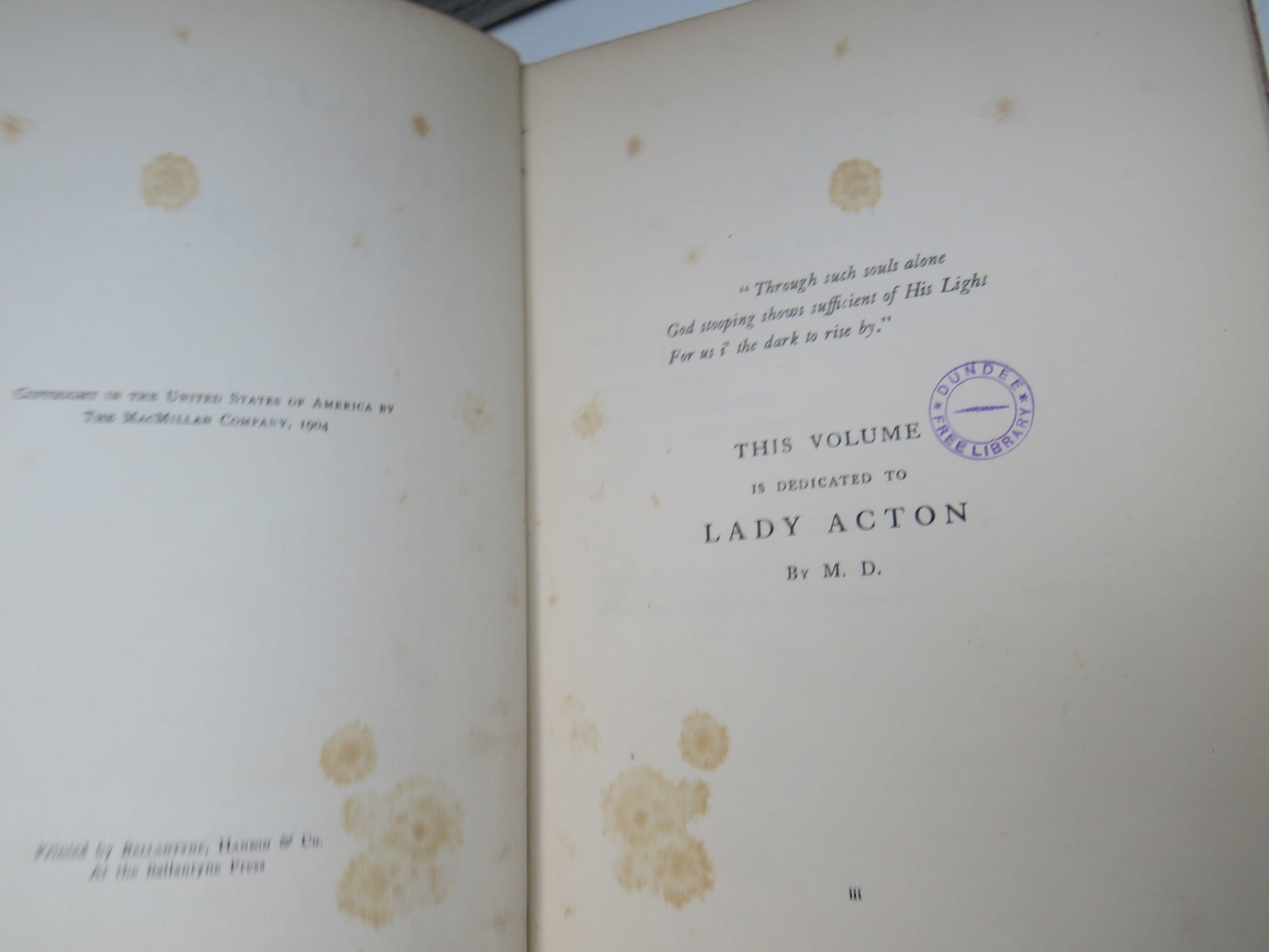 Letters Of Lord Acton To Mary, Daughter of the Right Honourable W.E. Gladstone By Herbert Paul 1904 book image 7