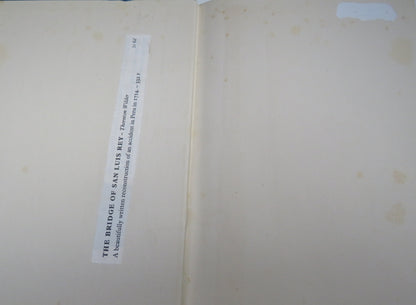 The Bridge of San Luis Rey by Thornton Wilder, 1928 book image 3
