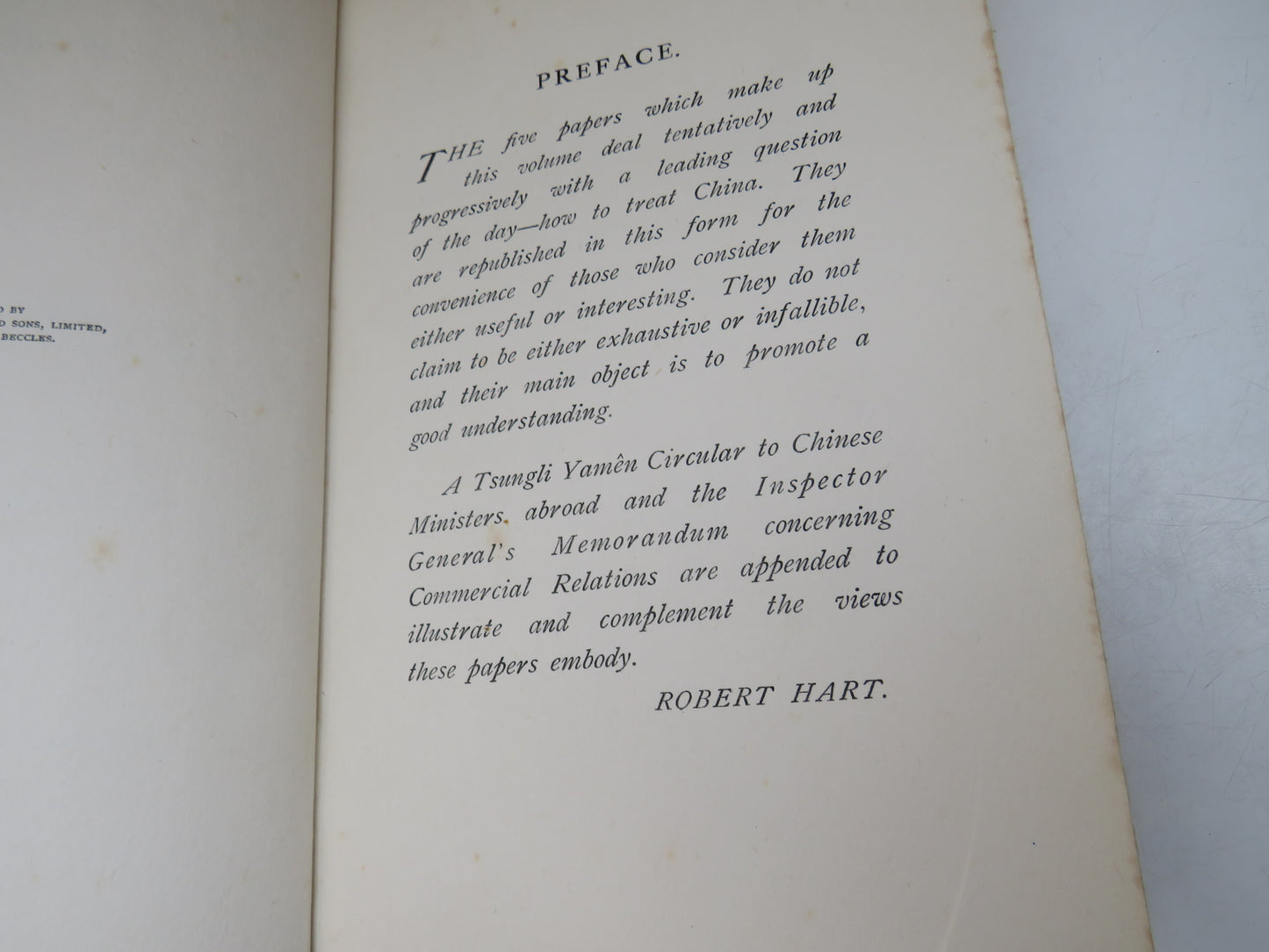 "These From The Land of Sinim." Essays On The Chinese Question By Sir Robert Hart 1901