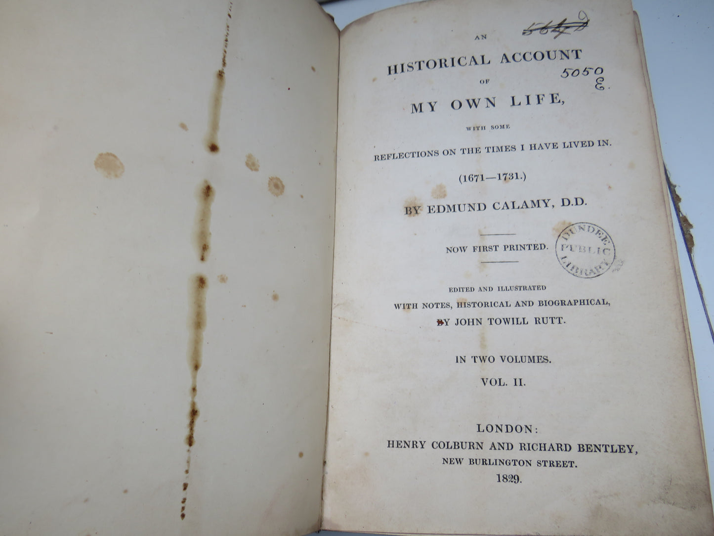 An Historical Account of My Own Life With Some Reflections On The Times I Have Lived In (1671-1731)  book image 3