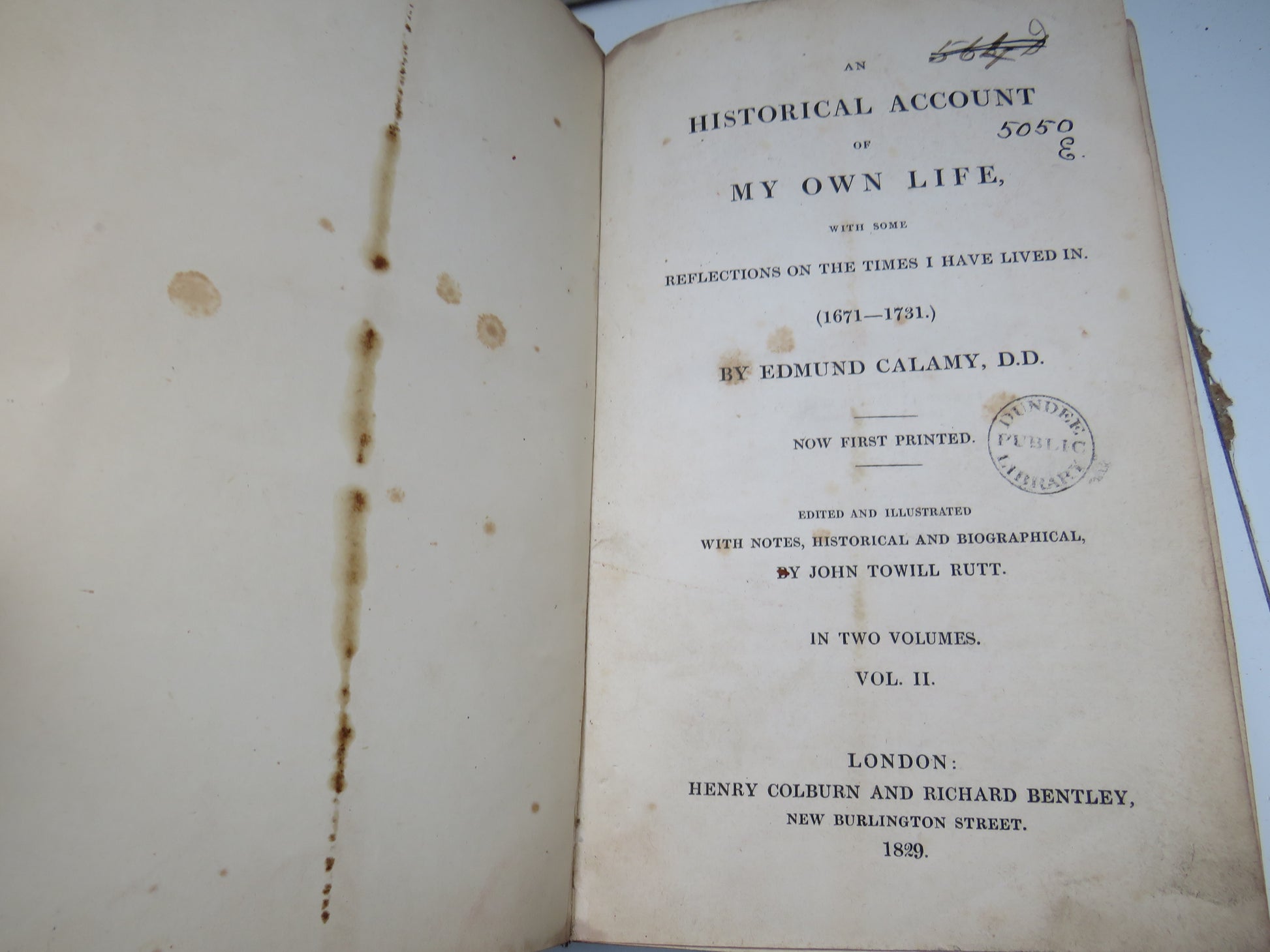 An Historical Account of My Own Life With Some Reflections On The Times I Have Lived In (1671-1731)  book image 3