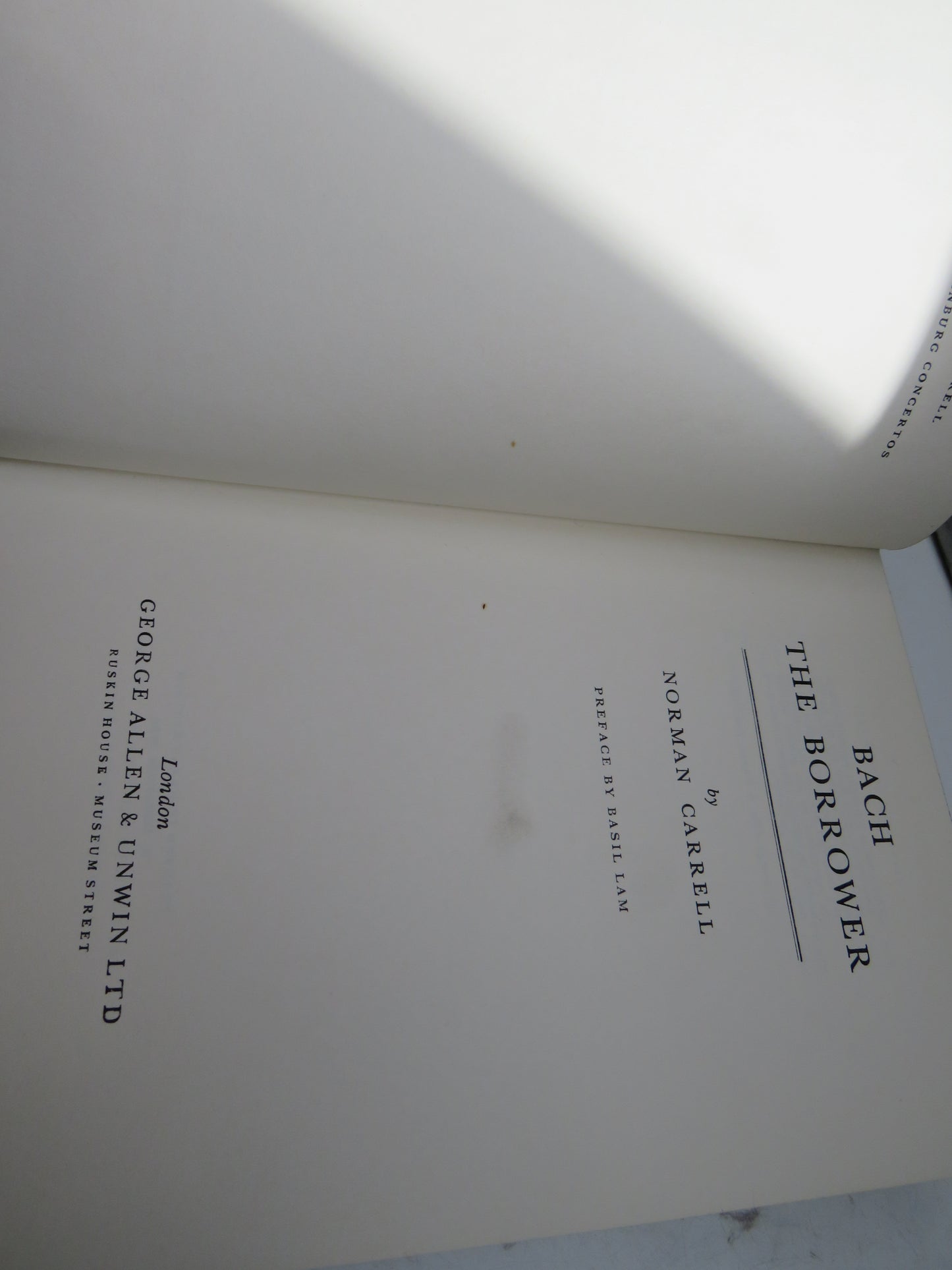 Bach The Borrower By Norman Carrell 1967