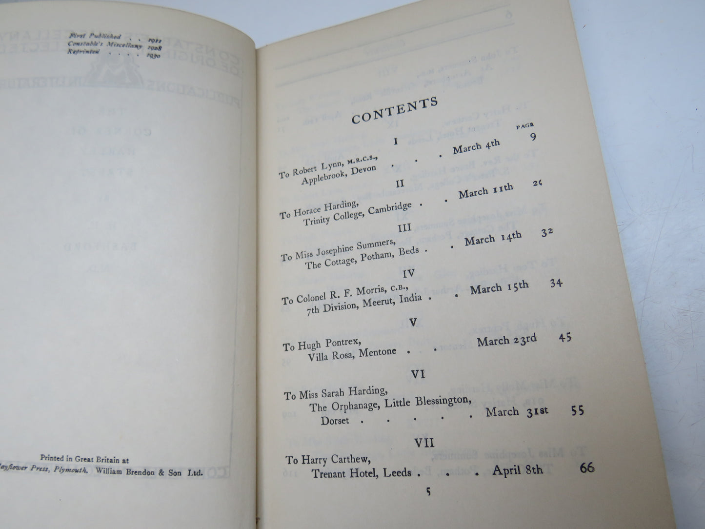 The Corner of Harley Street By H. H. Bashford M.D. 1930