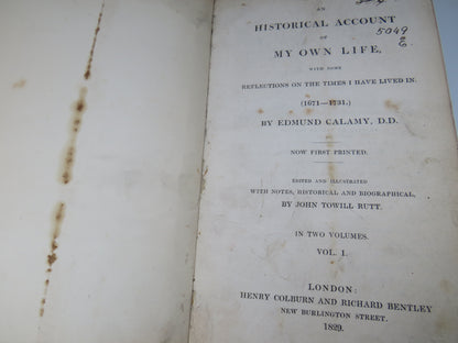 An Historical Account of My Own Life With Some Reflections On The Times I Have Lived In (1671-1731)  book image 8
