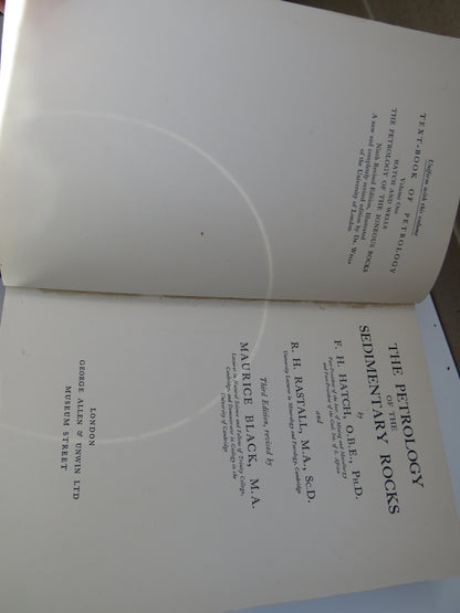 The Petrology of the Sedimentary Rocks By F.H. Hatch and R.H. Rastall 1938 book image 6