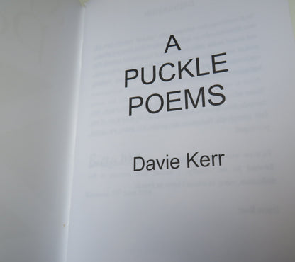 A Puckle Poems by Davie Kerr, 2000 book image 3