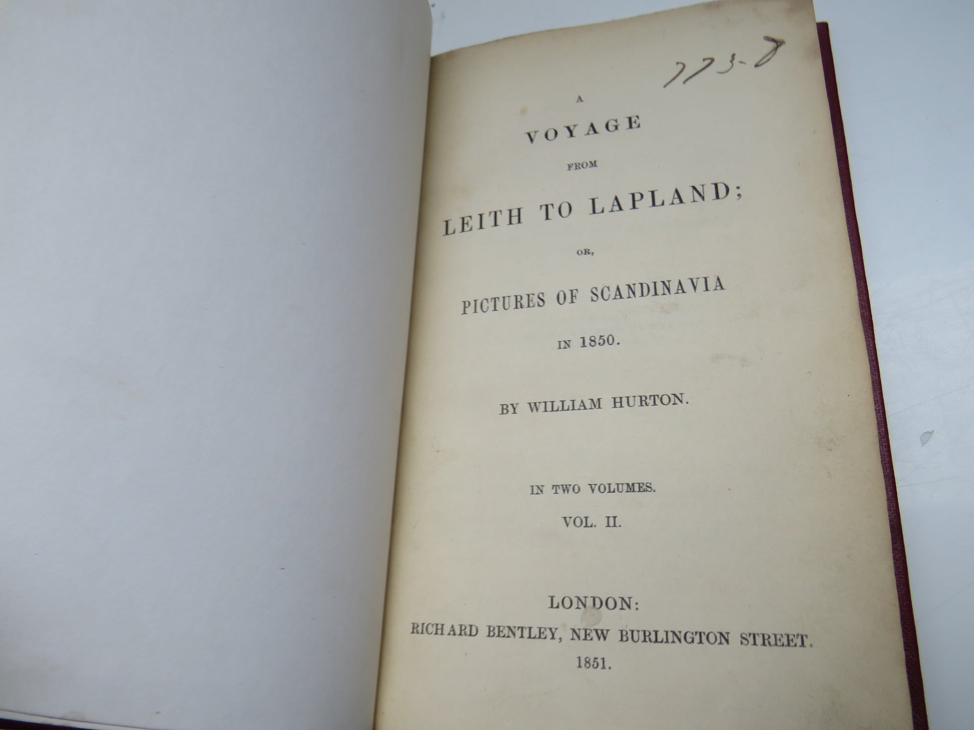A Voyage From Leith To Lapland Or Pictures of Scandinavia In 1850 By William Hurton 1851 In 2 Volume book image 9