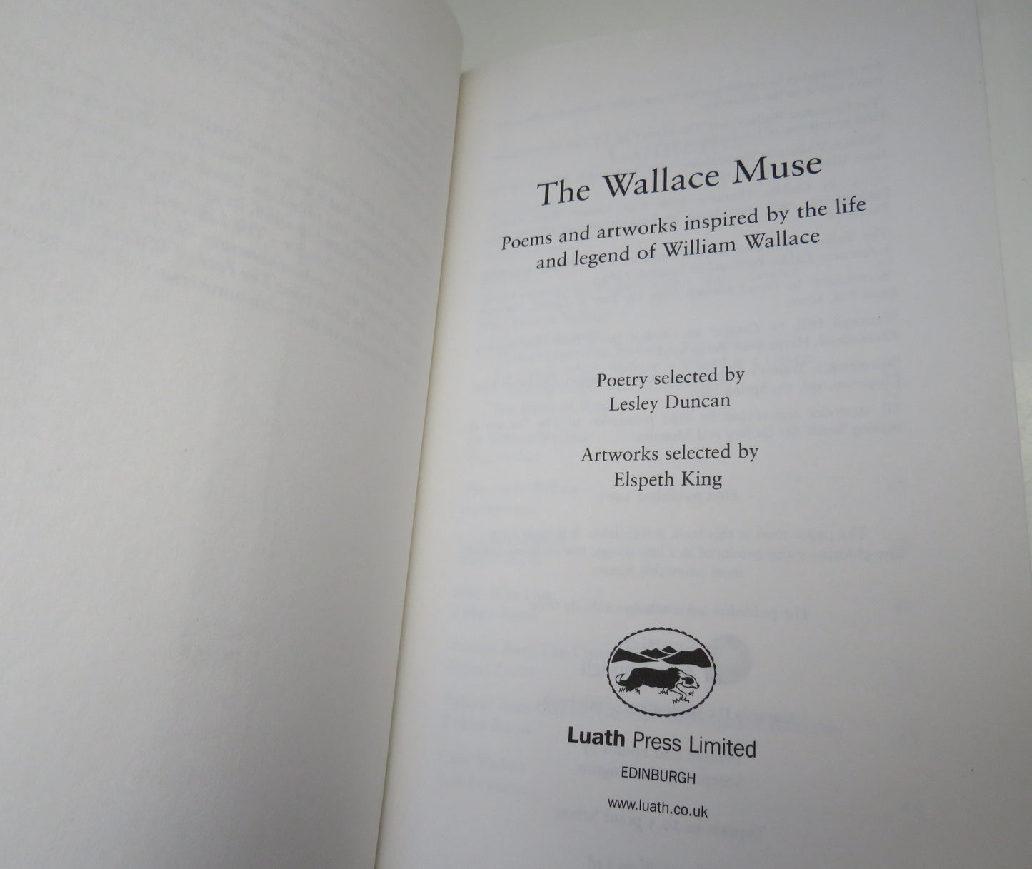 The Wallace Muse, Compiled and Edited by Lesley Duncan and Elspeth King, 2005