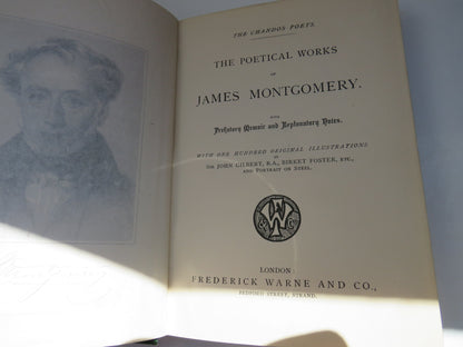 The Poetical Works of James Montgomery With Prefatory Memoir and Explanatory Notes With One Hundred  book image 3