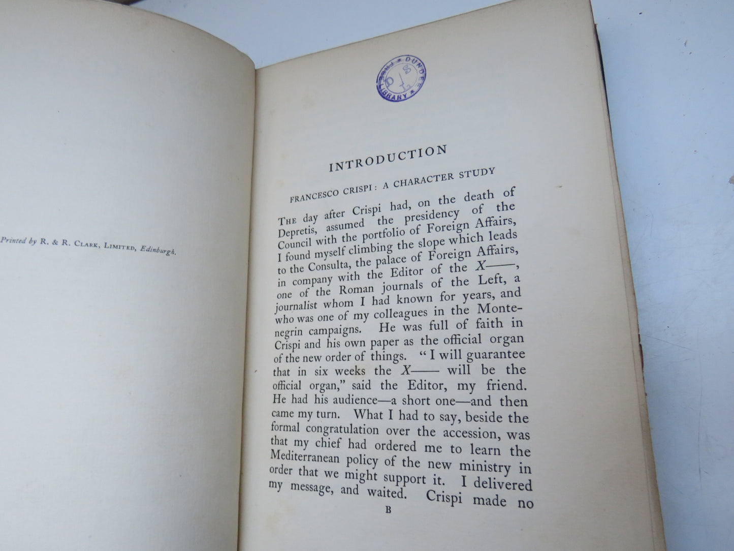 Francesco Crispi Insurgent, Exile, Revolutionist and Statesman By W.J. Stillman 1899