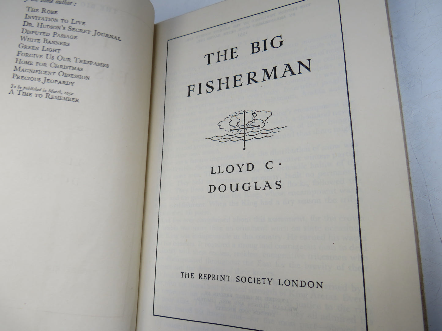 The Big Fisherman By Lloyd C. Douglas 1951