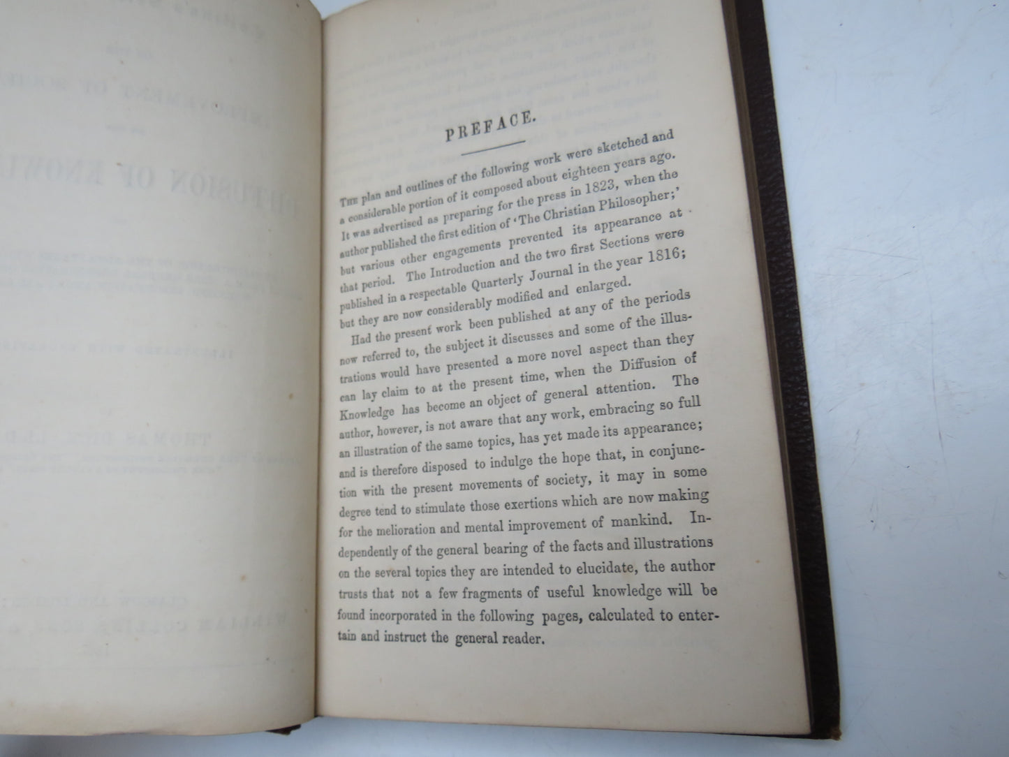 Collins's Select Library On The Improvement of Society By The Diffusion Of Knowledge By Thomas Dick 1867
