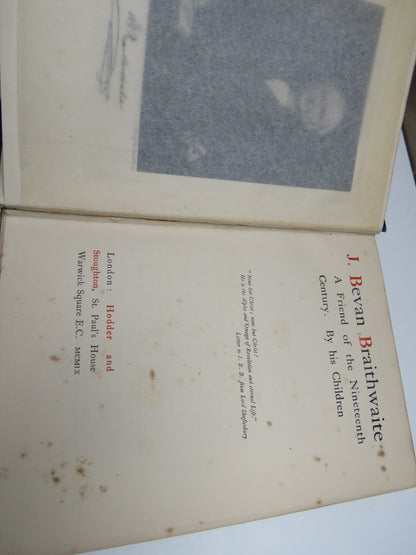 J. Bevan Braithwaite A Friend of the Nineteenth Century By His Children 1909 book image 5
