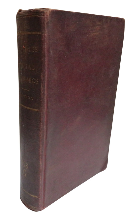 Principles of Social Economics Inductively Considered and Practically Applied With Criticisms on Current Theories By George Gunton 1891