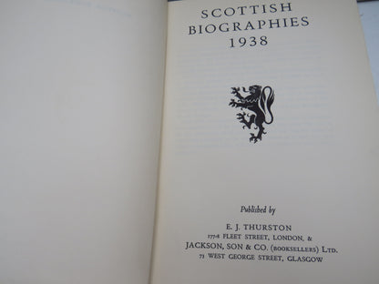 Scottish Biographies 1938 book image 5