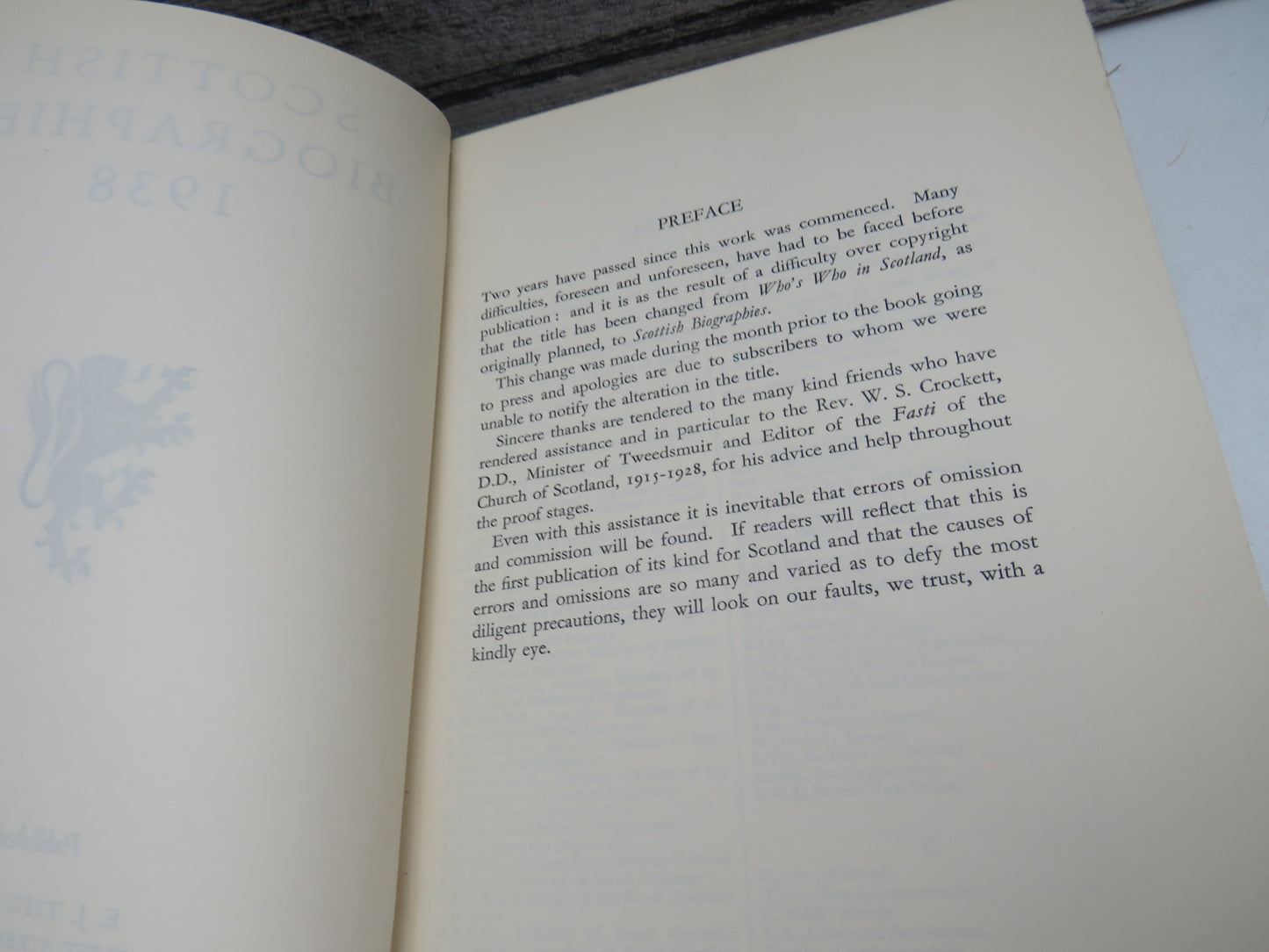 Scottish Biographies 1938