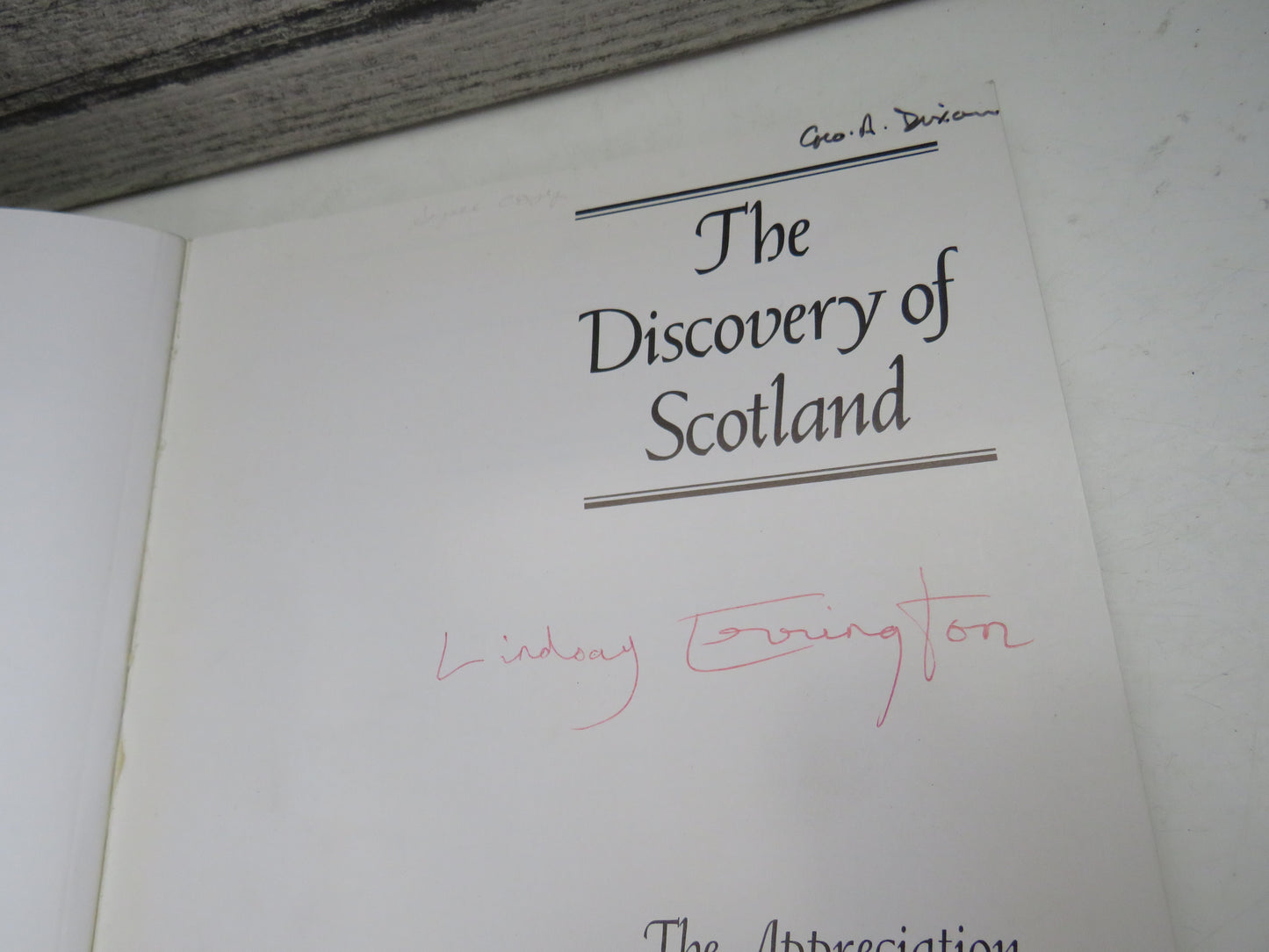 The Discovery of Scotland The Appreciation of Scottish Scenery Through Two Centuries of Painting By James Holloway and Lindsay Errington Author Signed 1978