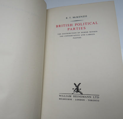 British Political Parties by R. T. McKenzie, 1955 book image 3