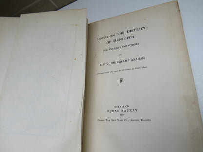 Notes On The District of Menteith For Tourists and Others By R.B. Cunninghame Graham 1907 book image 5