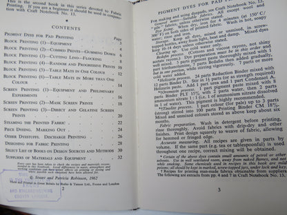 Advanced Fabric Printing By Stuart and Patricia Robinson 1962 book image 4